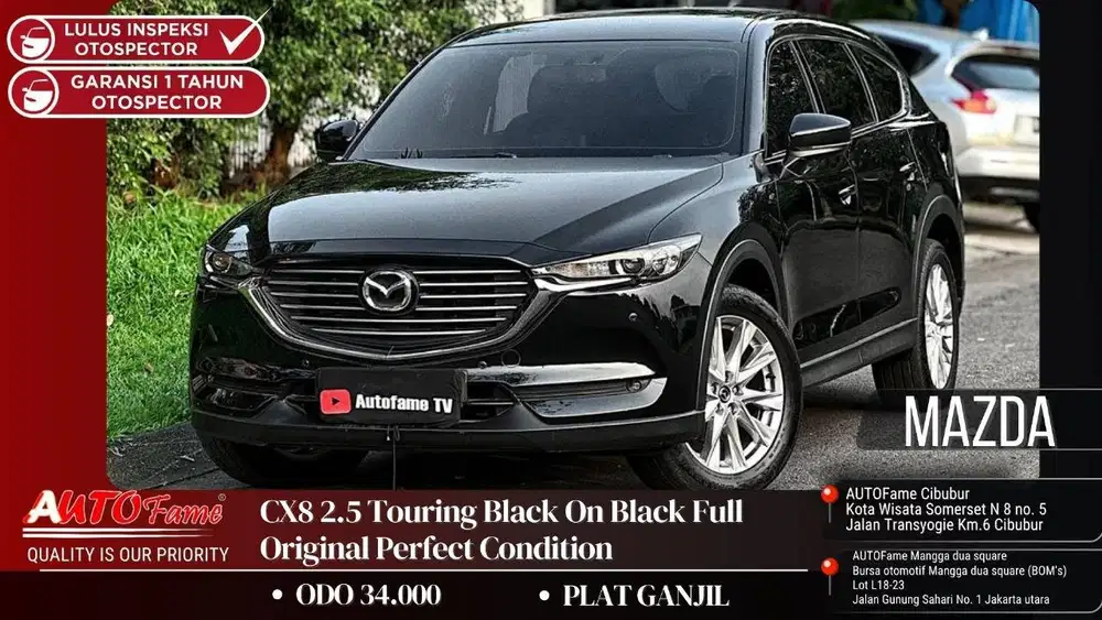 Mazda CX8 2.5 Touring Black On Black NIK 2019
