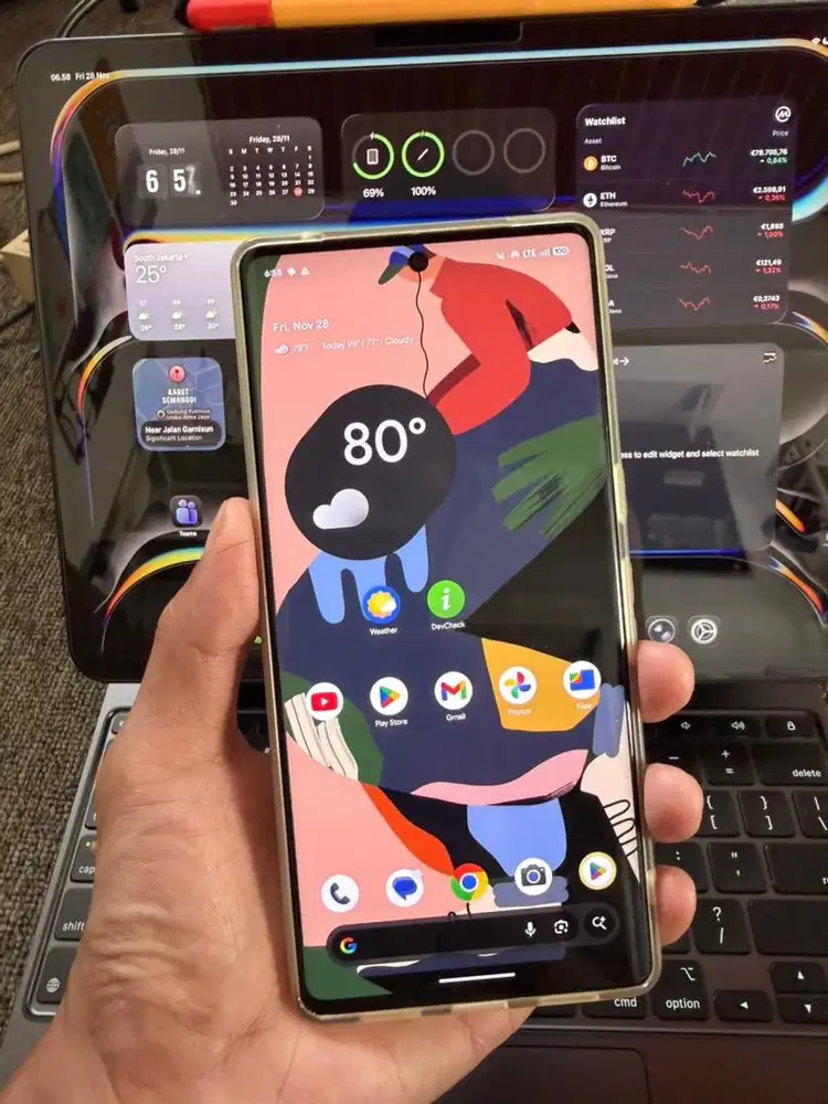 Google Pixel 7 pro 5G 12/128 Hazel imei beacukai bebas reset all sim