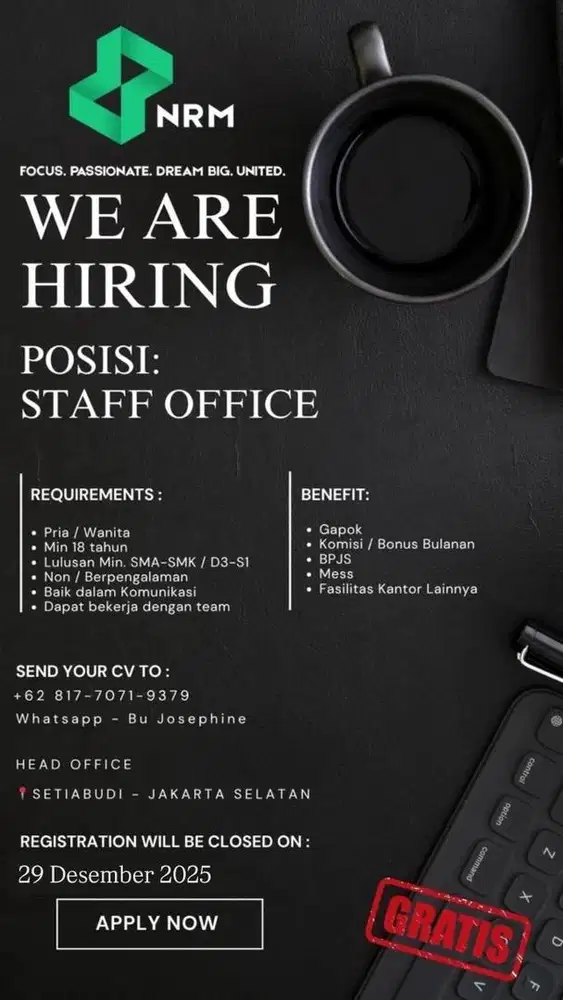 Lowongan Kerja SMA/S1