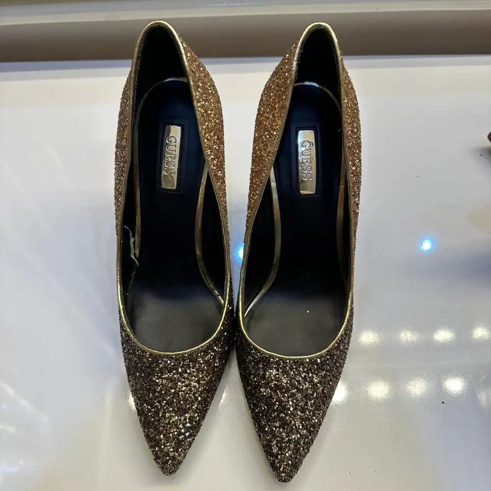 Sepatu High Heels Bling- Bling untuk Party, Pesta, Clubbing  | Guess