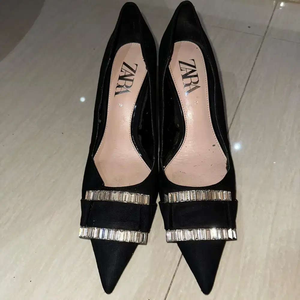 Sepatu High Heels Party, Nikahan, Hangout Hitam | Zara