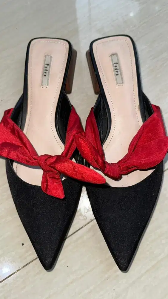 Sepatu Sandal Pita Bow Nikahan Kondangan Hangout Unik Lucu| Pedro