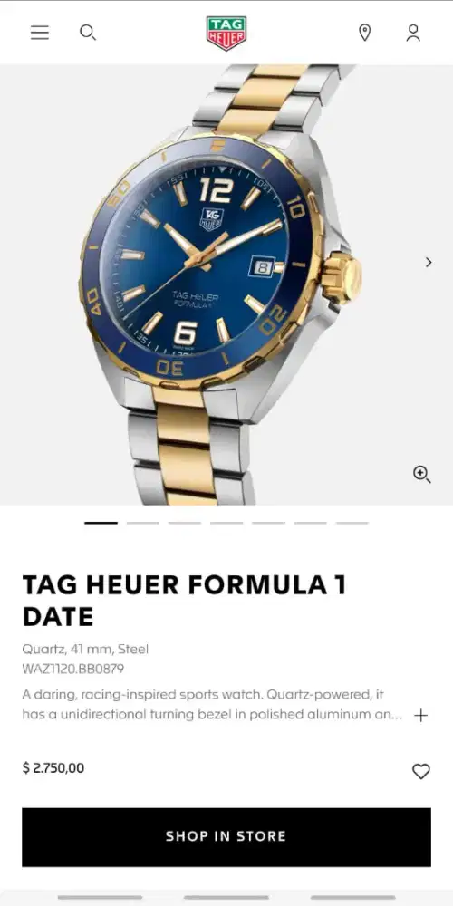 Jual Cepat Tag Heuer Formula 1 Two Tone