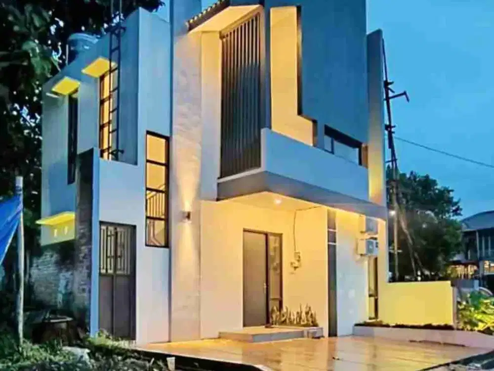 Rumah Scandinavian 2 Lantai Sumampir Dekat Pasar Cerme