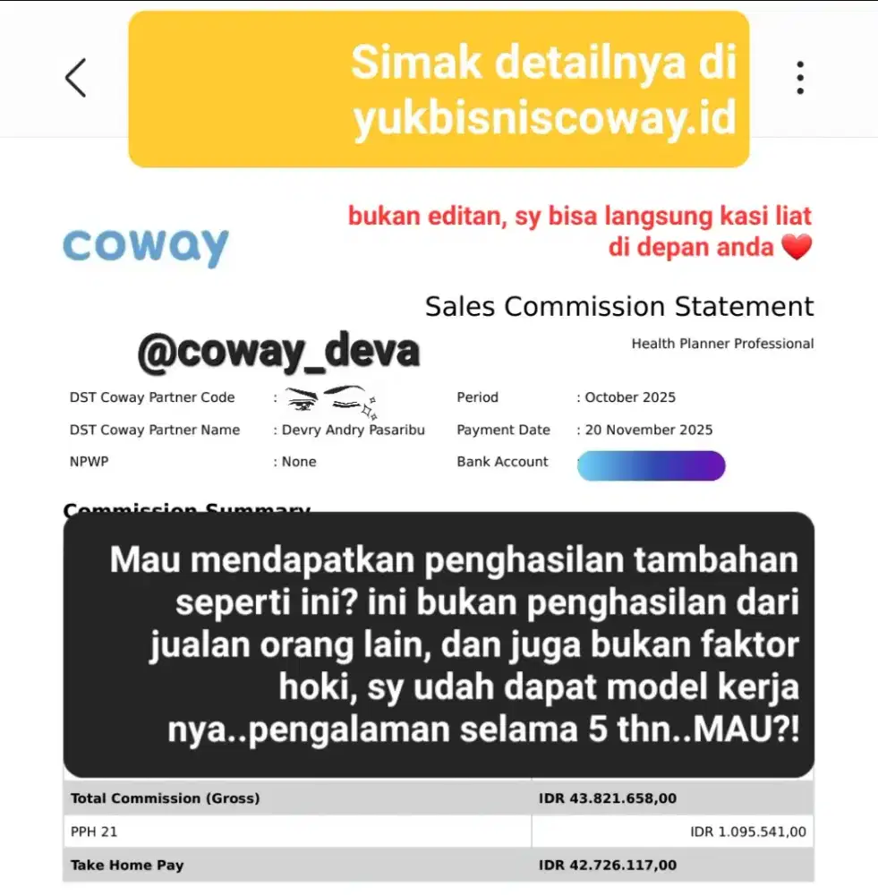 Mitra Direct Sales Team Coway Indonesia