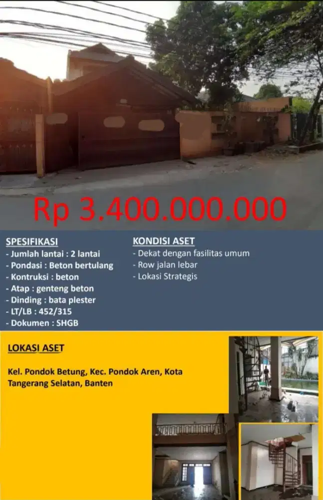 Dijual Rumah Pondok Betung Pondok Aren