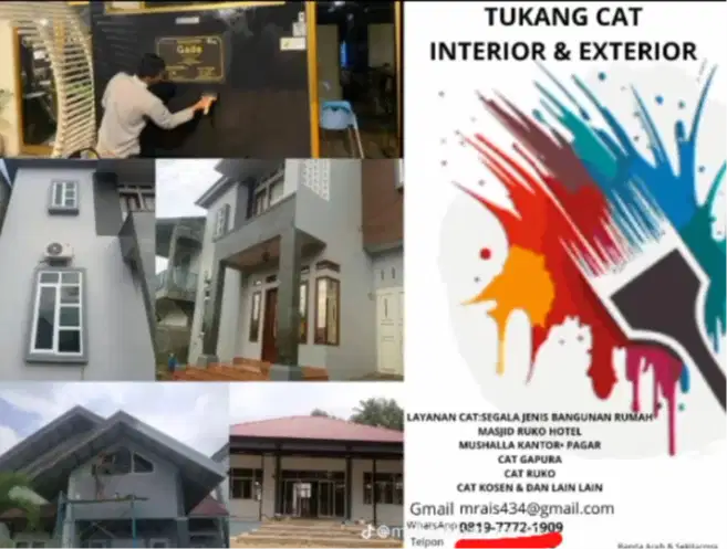 tukang cat rumah/toko/kantor dll