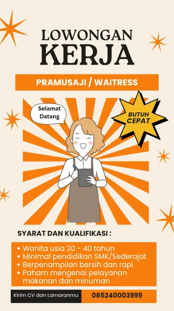 LOWONGAN KERJA PRAMUSAJI