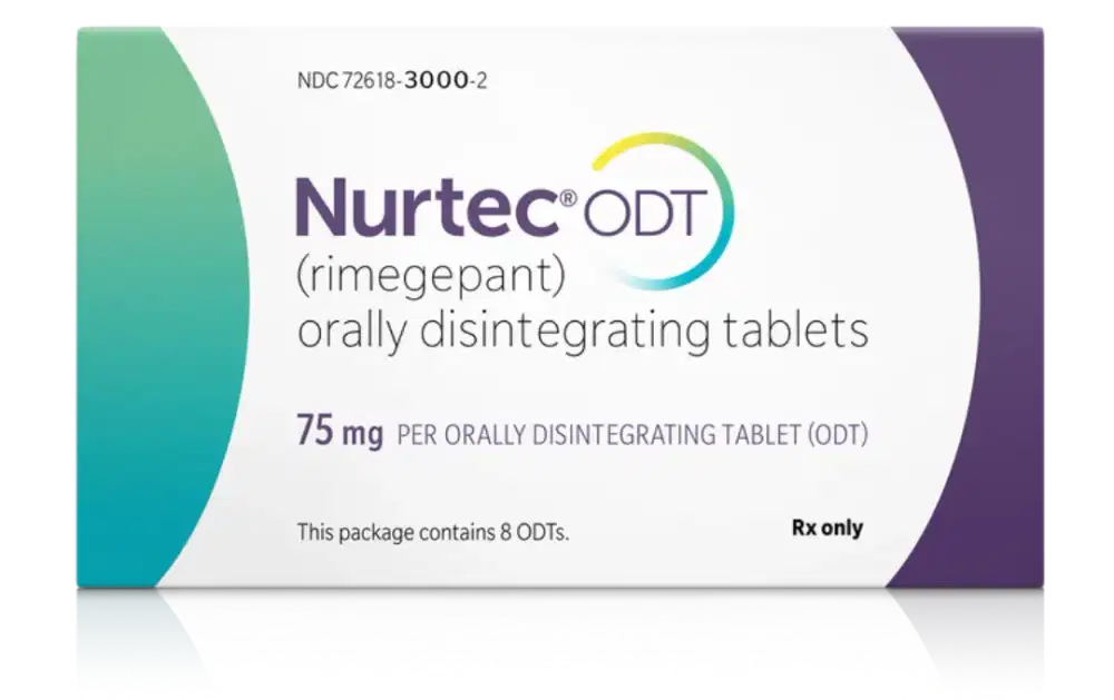 DIJUAL NURTEC ODT Rimegepant 75 MG 1Box isi 2 tablet.
