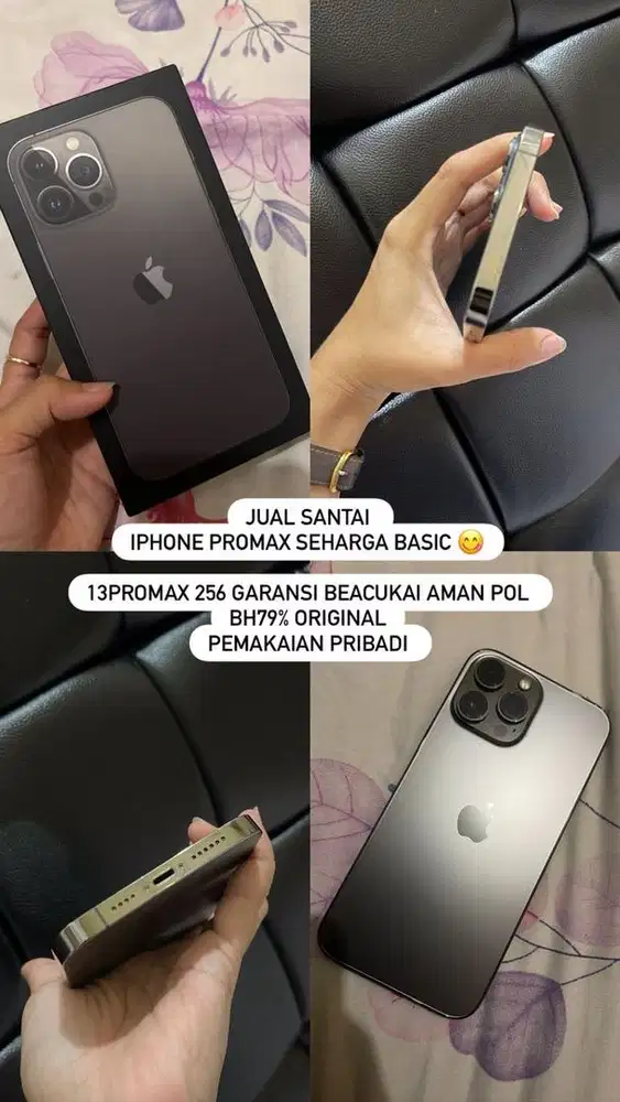 Ip 13promax 256gb beacukai bh 79%