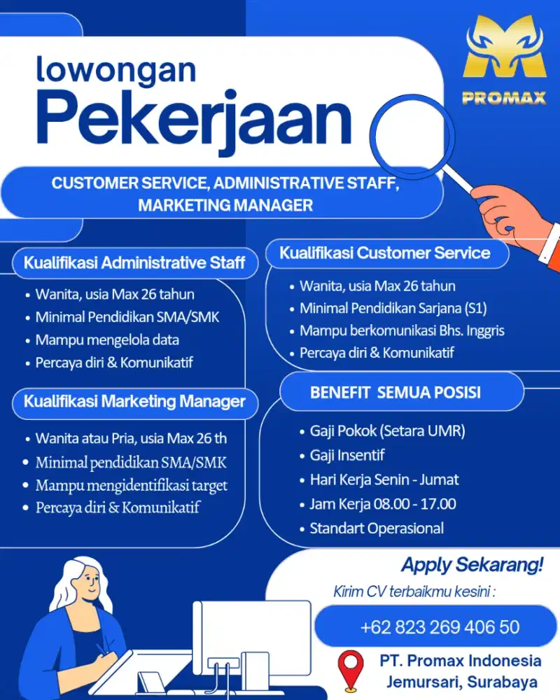 Lowongan Kerja PT. Promax Indonesia