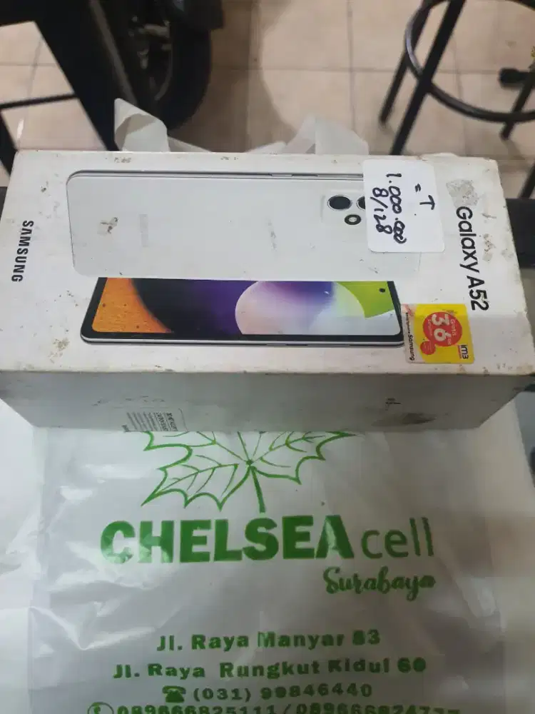 Murah hp samsung A52 8/128 mulus lkp, bs TF