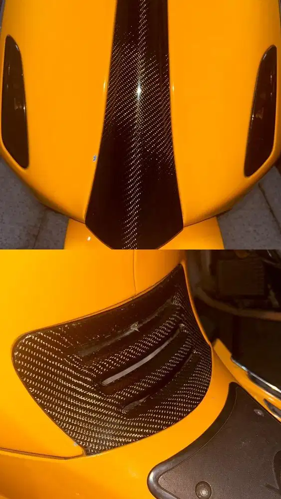 jual dasi buta karbon sama tutup mesin karbon motor vespa matic