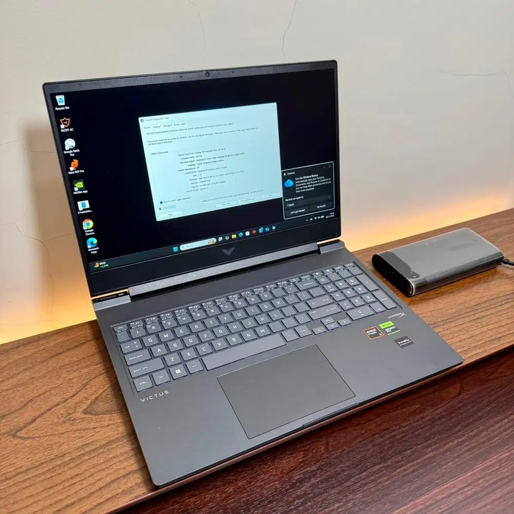 HP Victus 15 Ryzen 5 RTX 4060 SSD 1TB fullset original likenew garansi