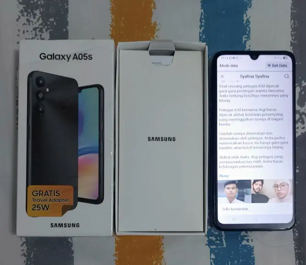 Samsung A05s Ram 6/128GB Like new Fullset No minus