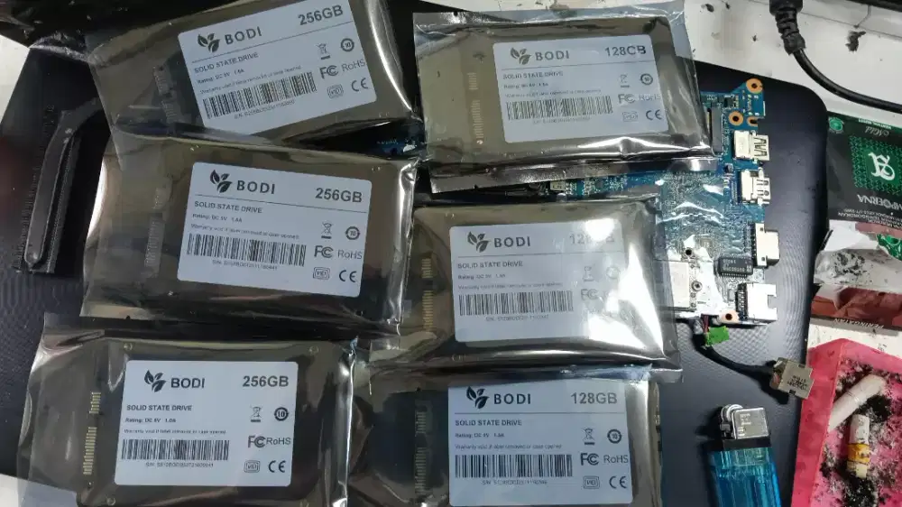 SSD sata 128gb dan 256gb baru no dus