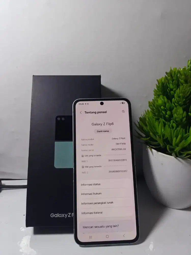 SAMSUNG Z FLIP 6 5G RAM 12/256GB ORIGINAL SEIN MULUS NOMINUS LIKE NEW