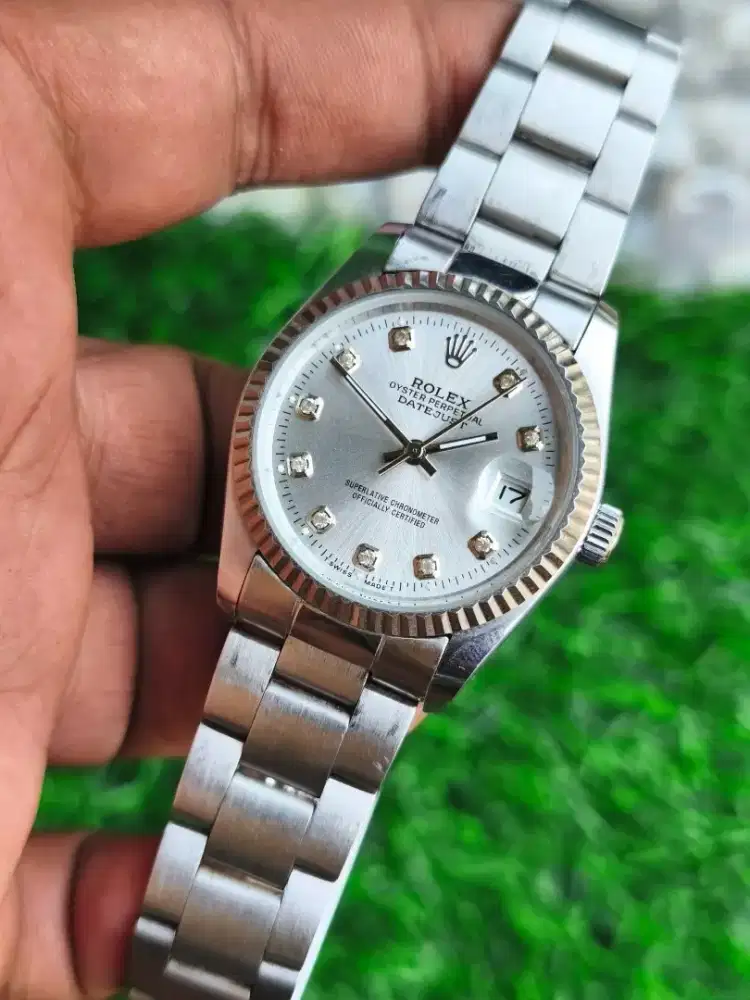 Rolex datejust silver dial