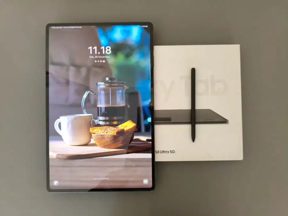 Samsung Galaxy Tab S8 Ultra 5G 12/256 X906 - Fullset, Ex Garansi Resmi