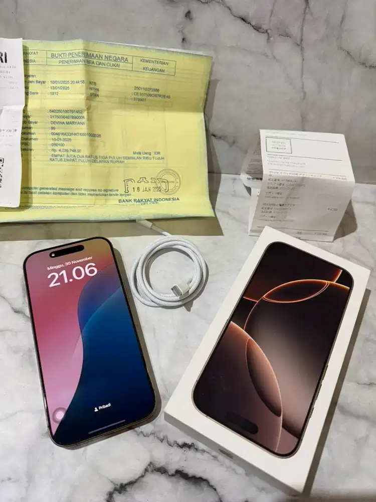 Iphone 16 PRO 512gb garansi ibox 1/26 desert titanium