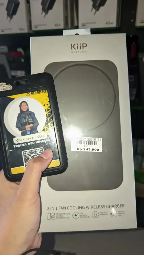 PT WIRELESS CHARGER W9 2 IN 1