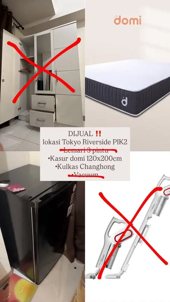 Jual Kasur & Kulkas lokasi PIK 2