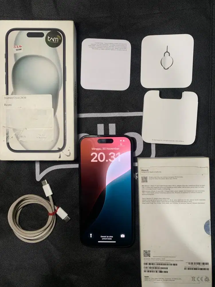 iphone 15 128gb black resmi digimap