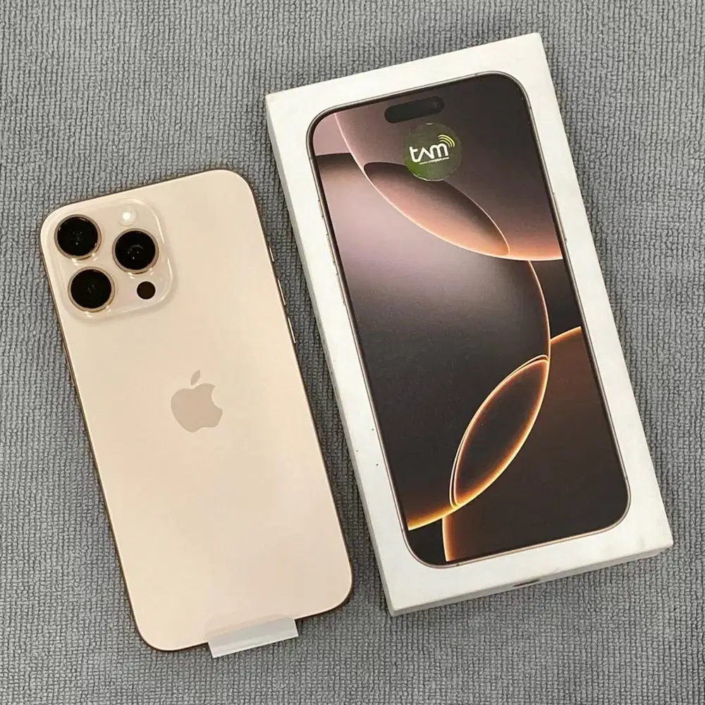 iPhone 16 Pro Max 256GB Dessert Titanium Resmi iBox like new