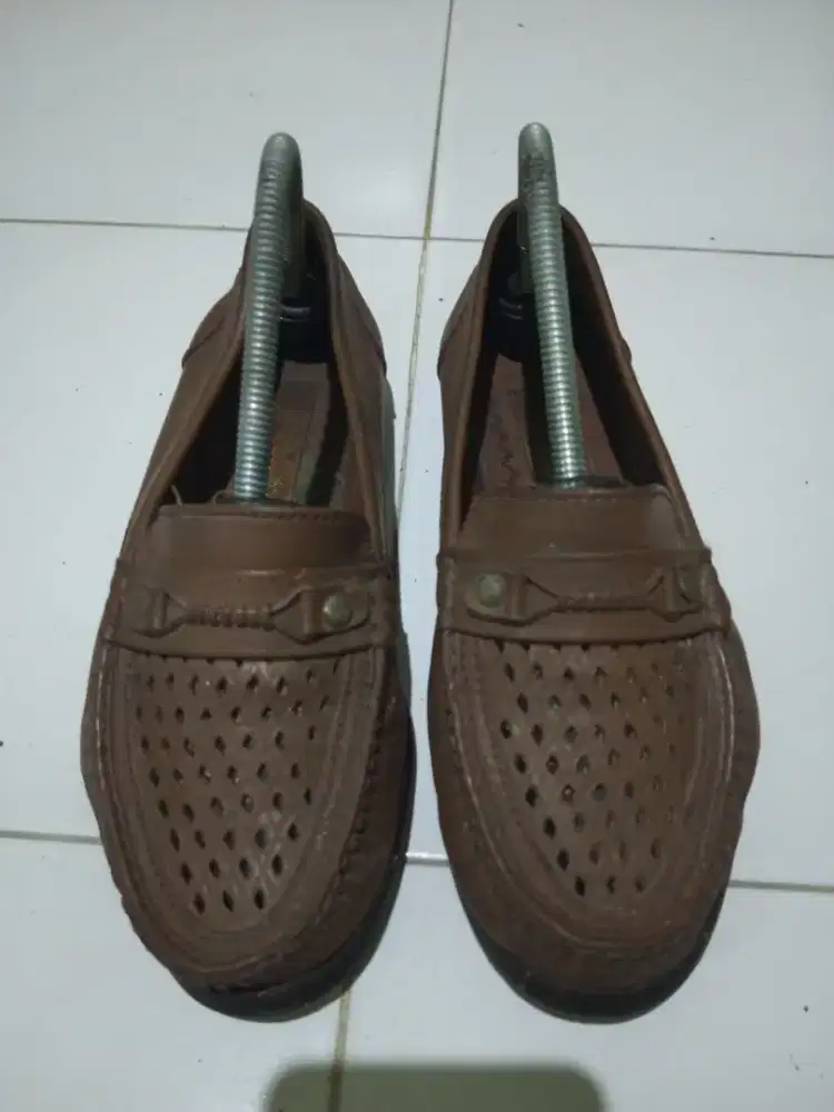 Sepatu Loafer wanita coklat crocodile