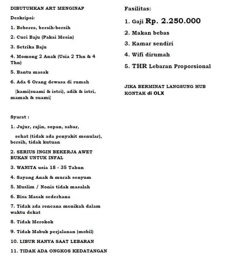 Asisten Rumah Tangga di Ciseeng