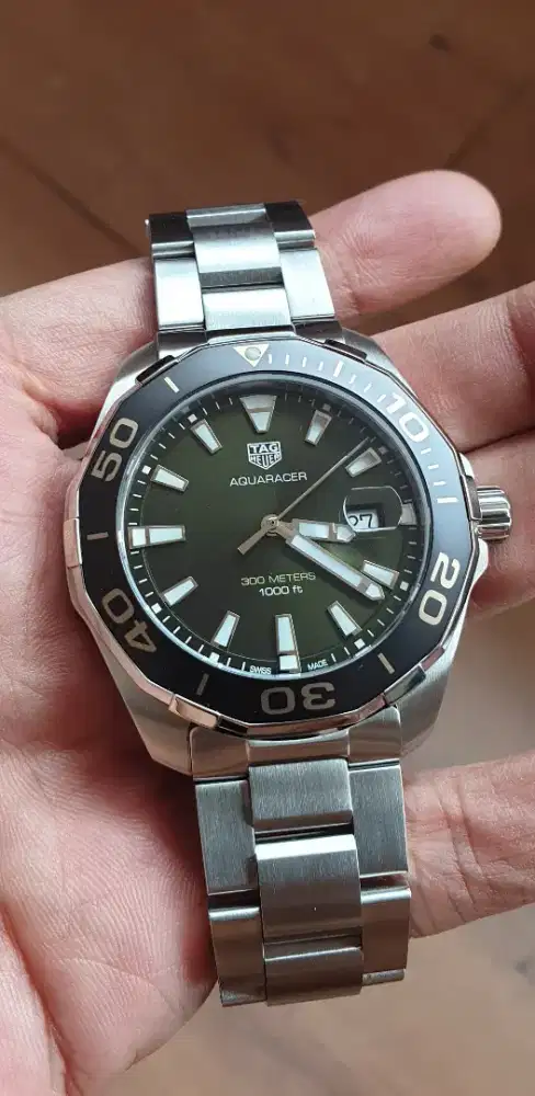 TAG Heuer Aquaracer Green Khaki ORIGINAL Rare Item