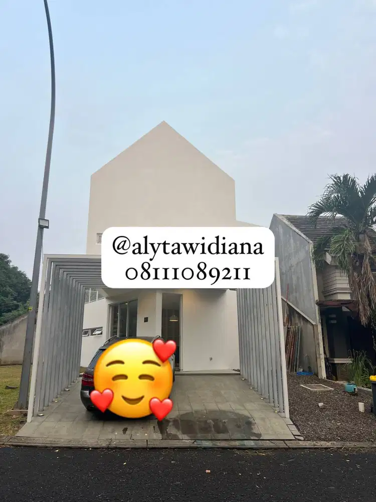 Disewakan rumah hoek minimalis di cluster Delatinos