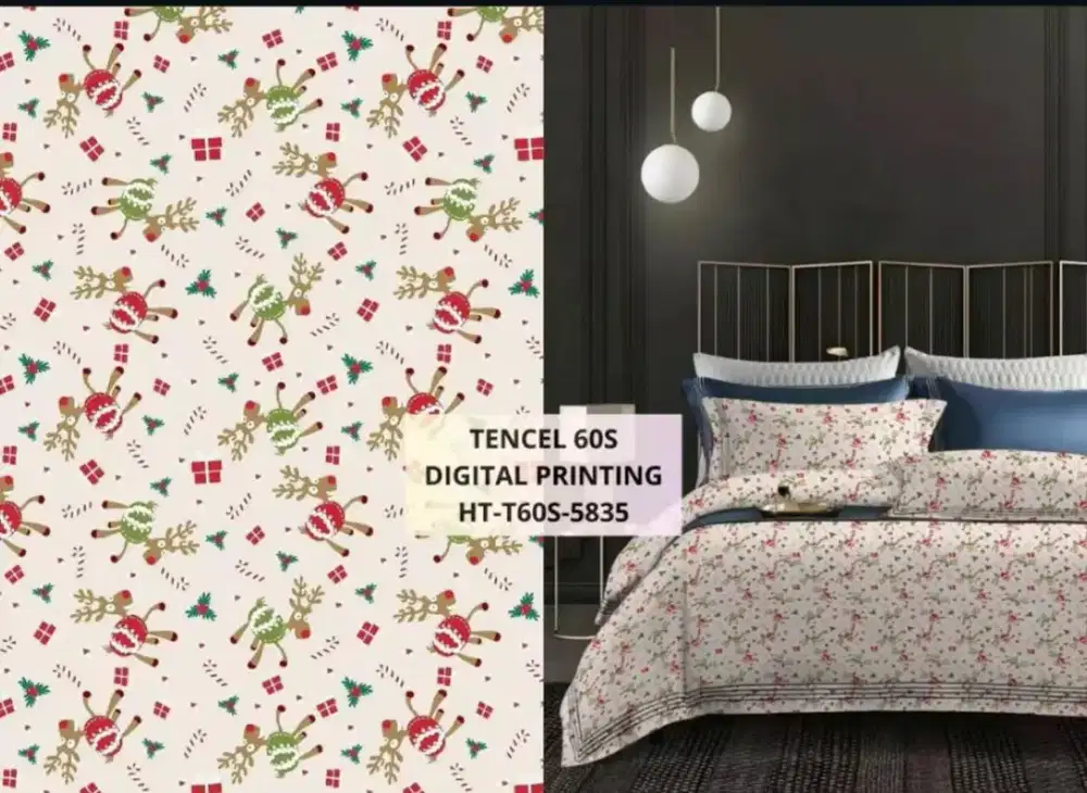 Seprai christmas tencel anak lucu