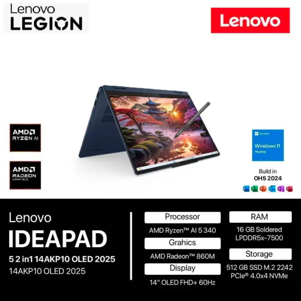 Lenovo IdeaPad 5 2-in-1 14 Touch Ryzen AI 7 350 16GB 1TB W11 14 FHD