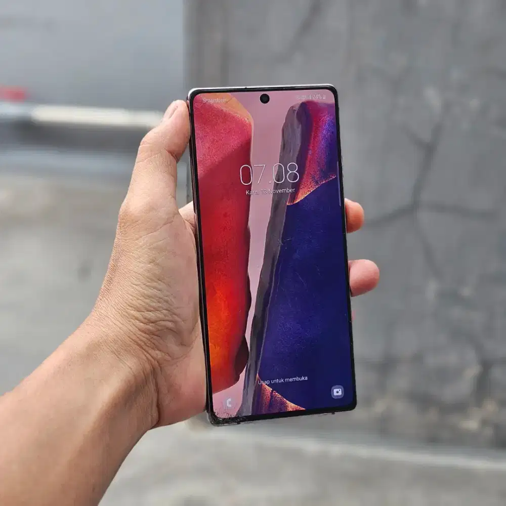 SAMSUNG GALAXY NOTE 20 SEIN 8/256 GB DUAL SIM MINUS RETAK 100% NORMAL