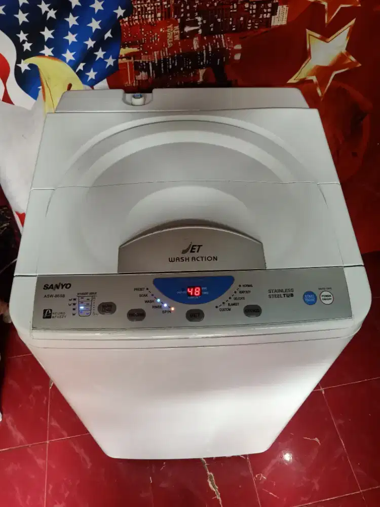 Mesin Cuci Sanyo Otomatis 8kg Normal Original