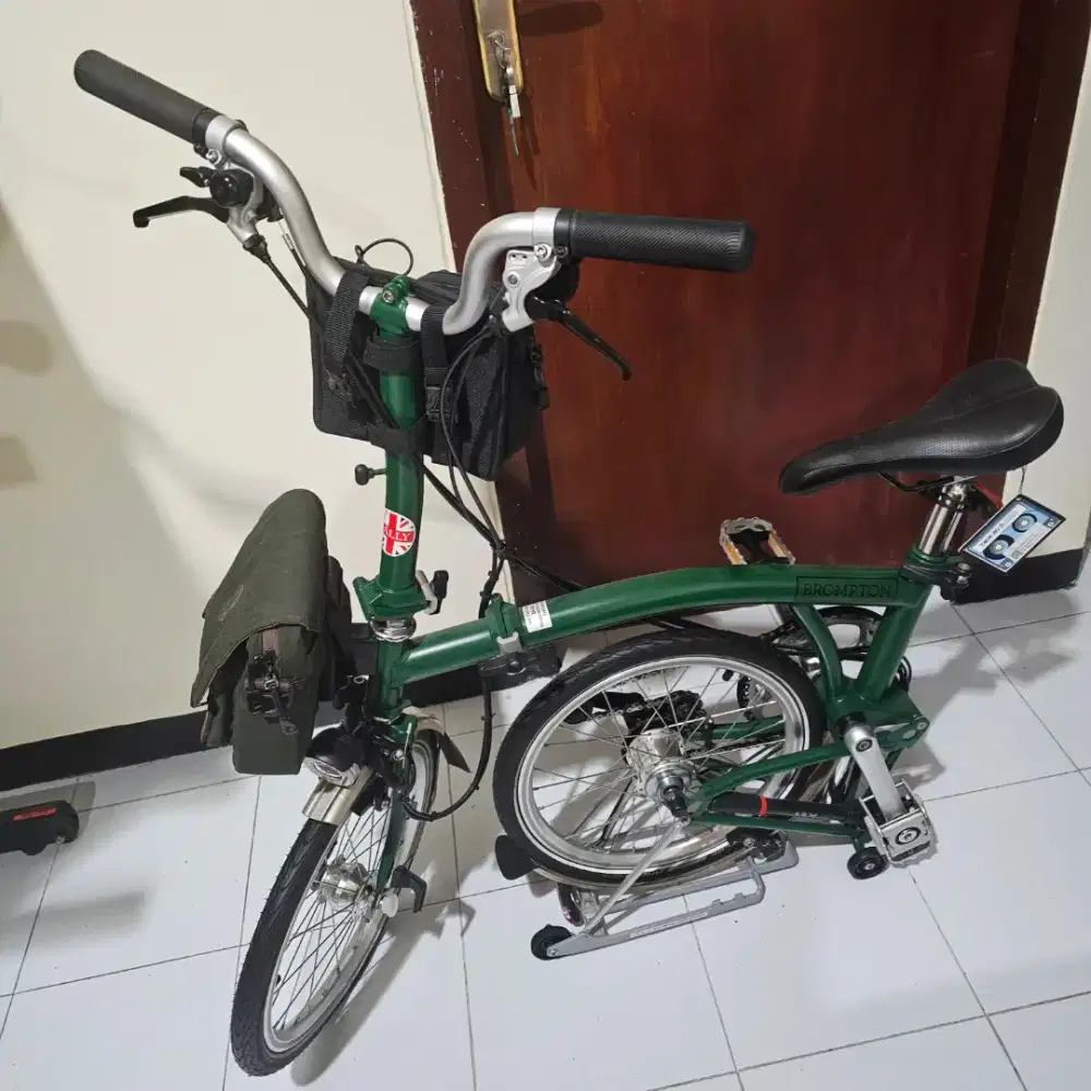 (Bekas) Sepeda Lipat Brompton M6R warna Racing Green