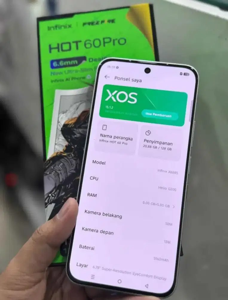 Infinix hot 60 pro ram 8/256 fullset