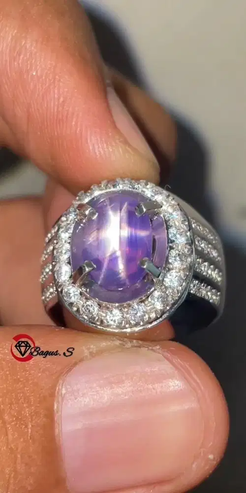 Purple Star Sapphire NoHeat Srilanka 3.10 CT