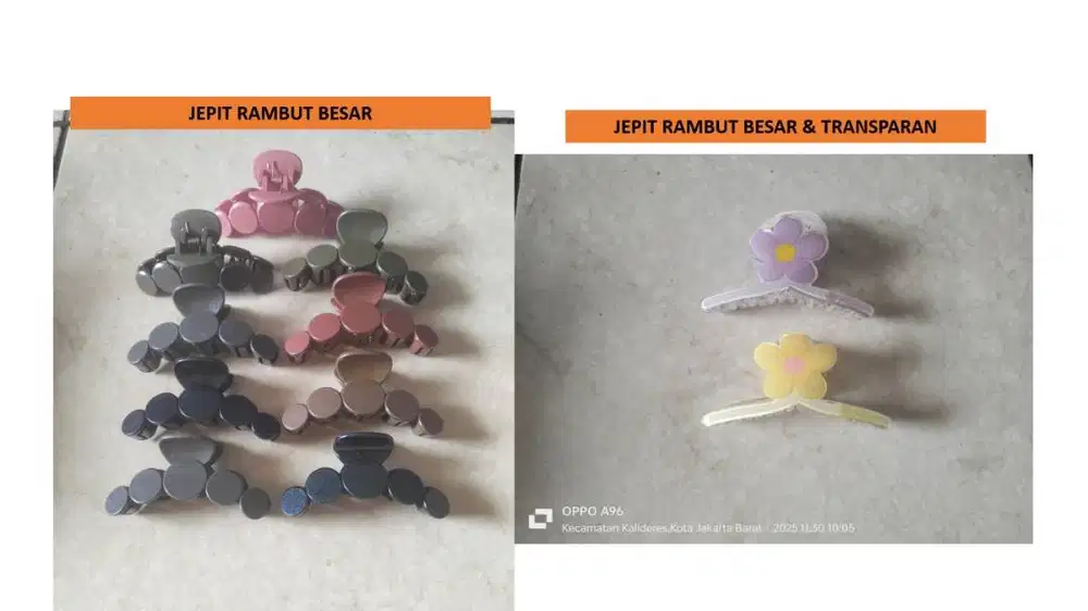 Cuci gudang : 107 pcs Jepit rambut berbagai warna, model dan ukuran
