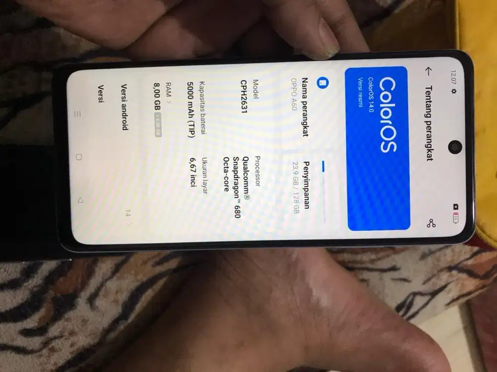 Oppo A60 5G ...ram 8/128 gb suport NFC