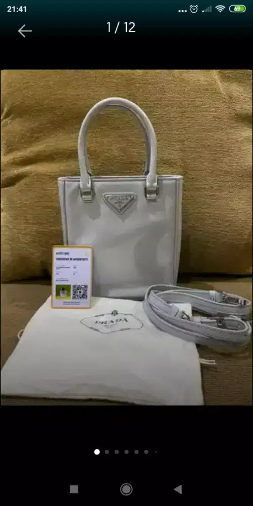 Jual tas prada bekas barang original