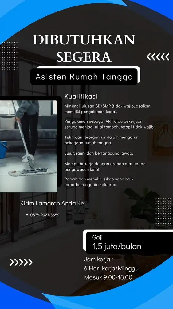 Art berpengalaman gaji 1,5 juta