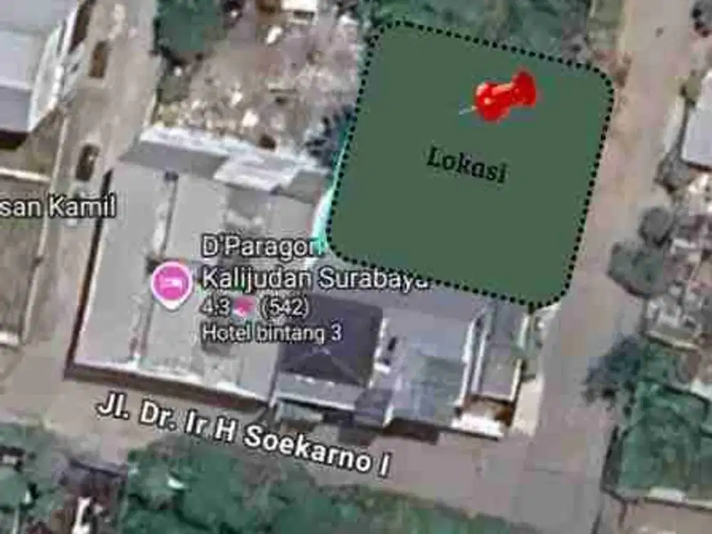 KALIJUDAN LEBAR 24 M2‼️Disewakan Tanah Sudah Urug 125 meter dari Raya MERR