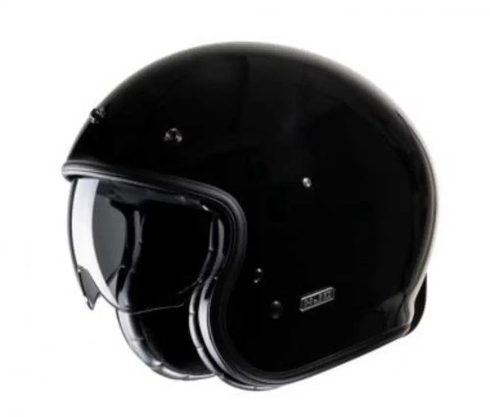 Dijual Helm Open Face Vintage Klasik HJC V31 Black Hitam Gloss Size XL
