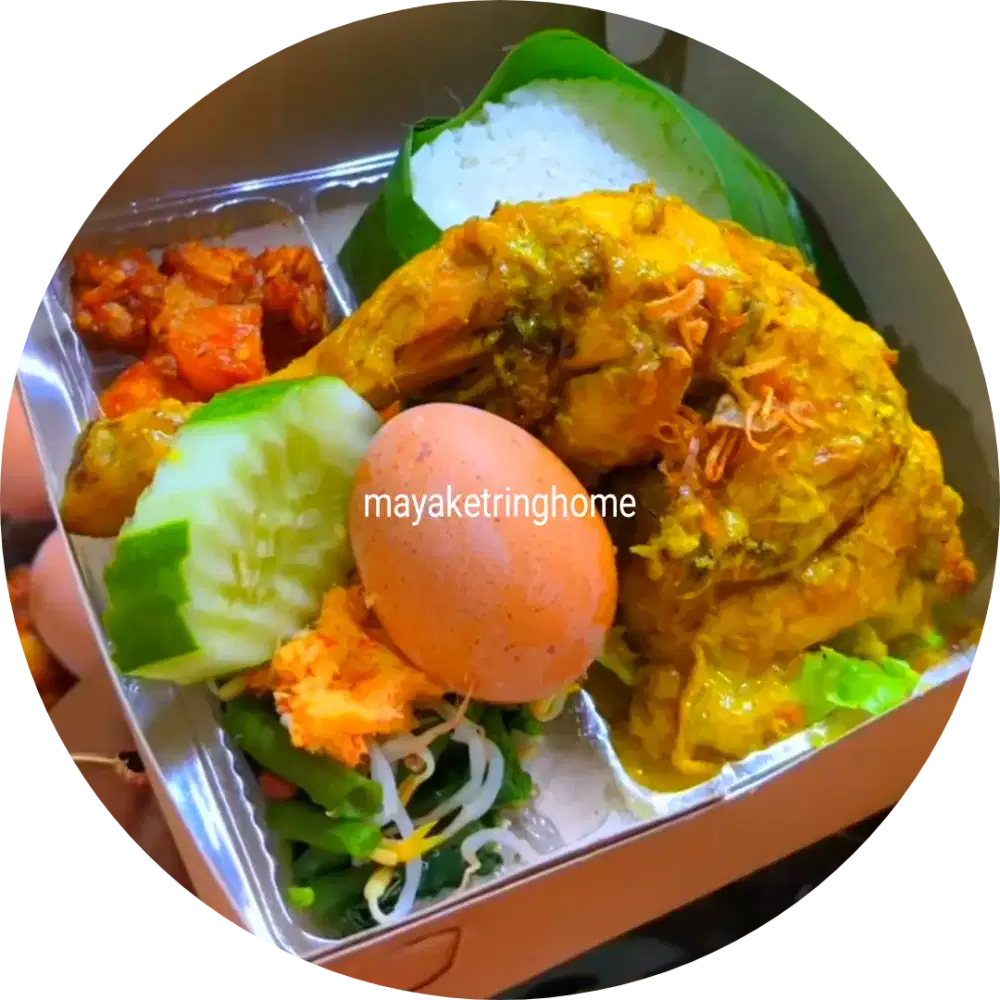 Aneka nasi kotak dengan menu bervariasi