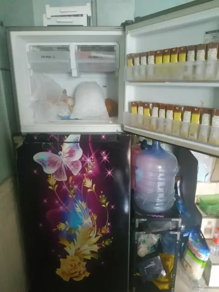 Lemari es samsung jumbo 2 pintu tipe rt38faaddsa ada minus