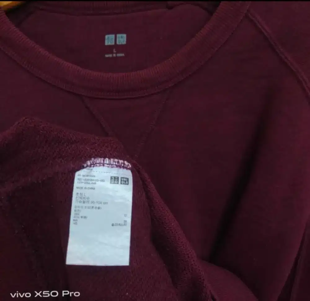 Sweater maroon like new Uniqlo 2XL