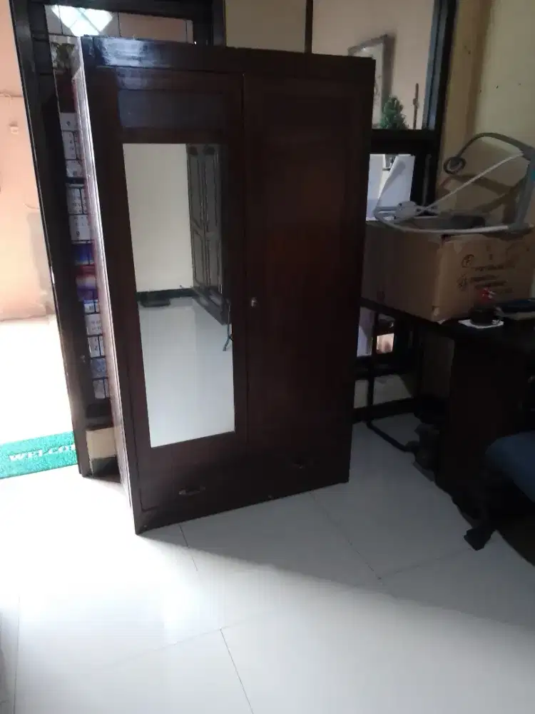 lemari baju jati 2 pintu