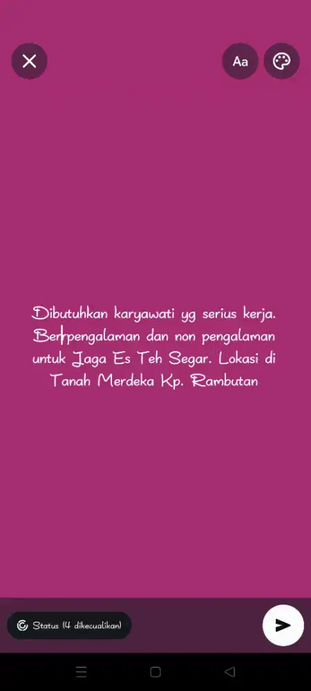 Loker Penjaga Es Teh